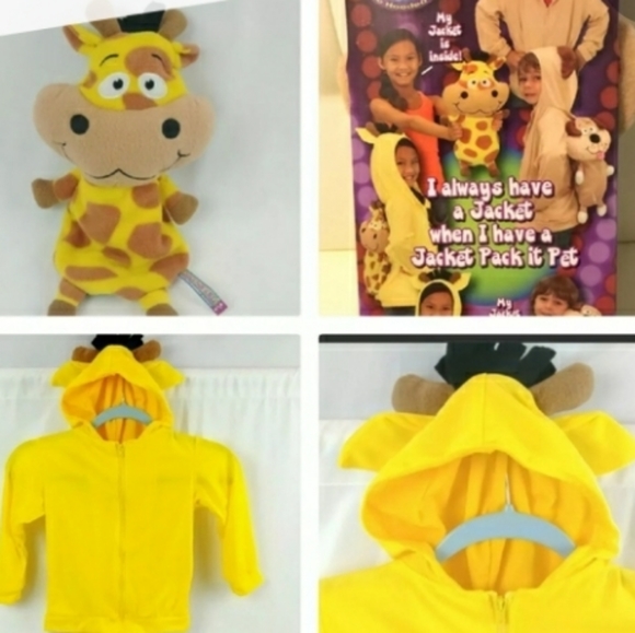 NWOT 2/$32 Jacket Pack-it Pets Giraffe - Picture 3 of 4